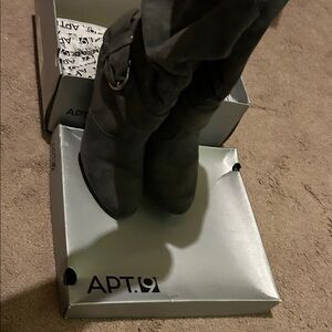 Apt. 9 Charcoal Suede Ankle Boots